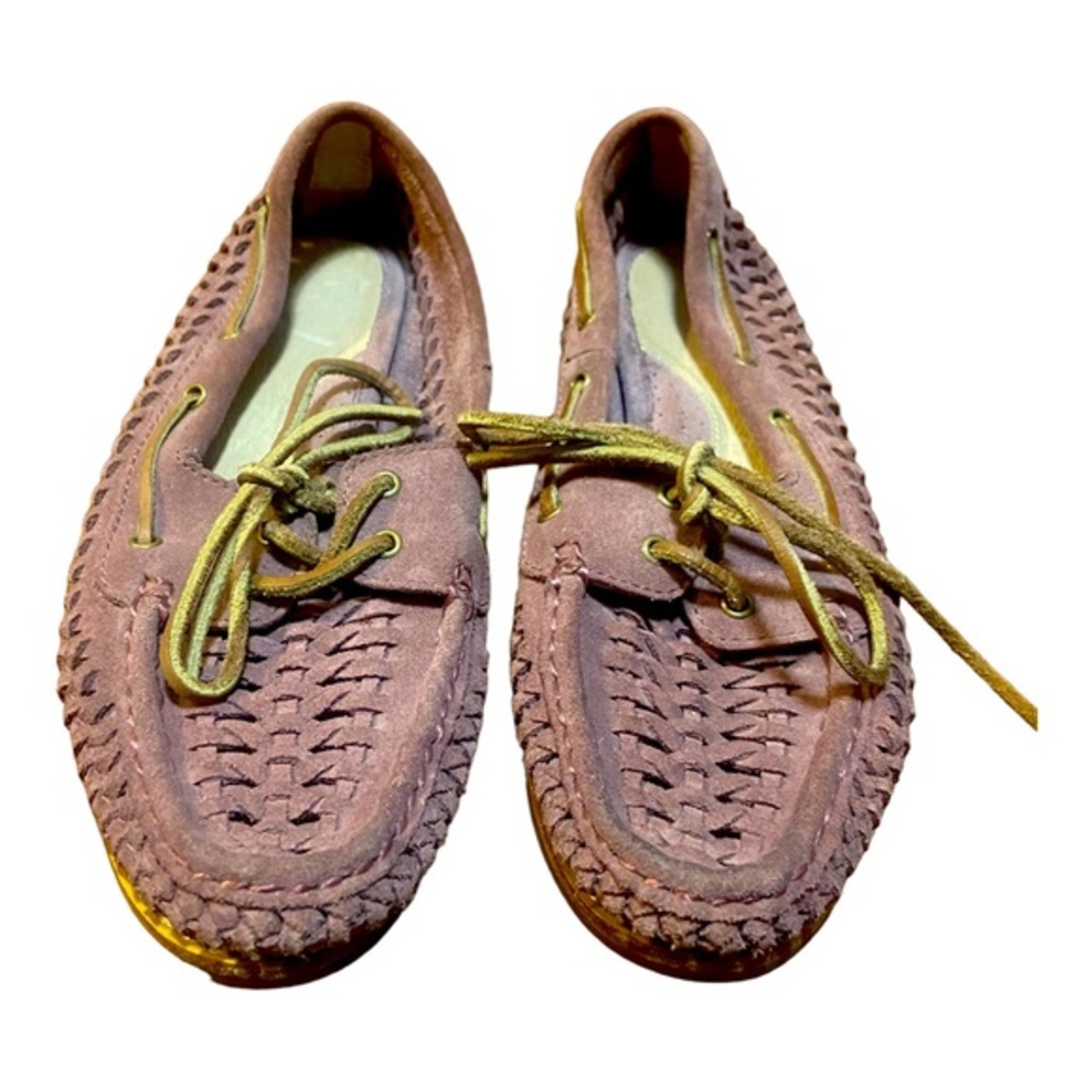 Frye Quincy woven Boat 7M mauve